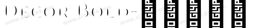 Decor Bold字体转换
